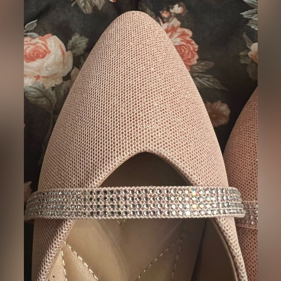 Charlotte Russe Glitter Pointed Toe Ballet Flat size 10 - Picture 3 of 3